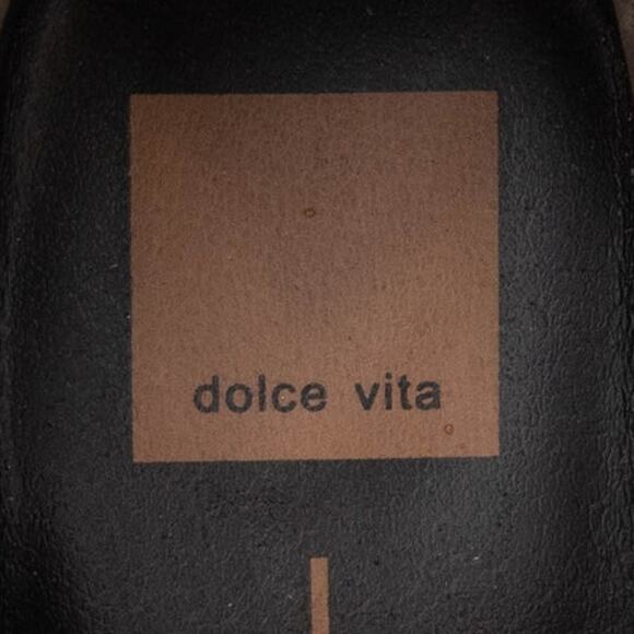 Dolce Vita Tan Suede Slip On Block Heel Jaydin Ankle Boots Booties Size 8 - Picture 10 of 12